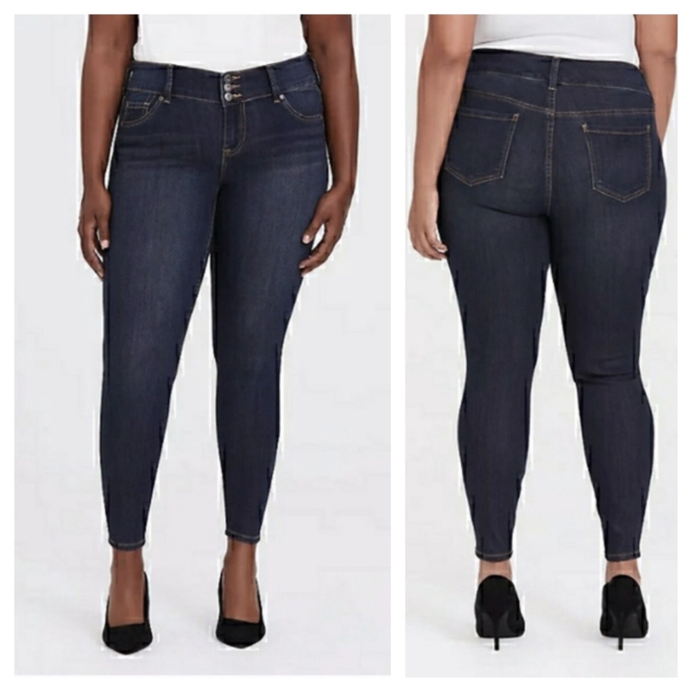 NWT Torrid Jeans 26S High Rise Jegging Skinny 26 light whisker denim